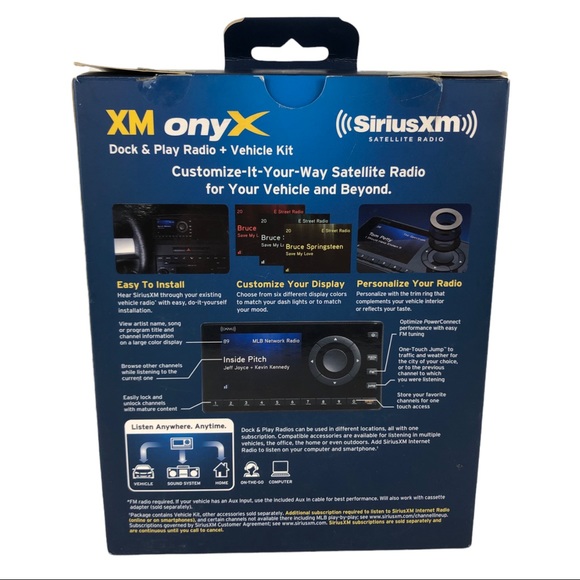 Sirius XM XDNX1V1 Onyx Dock-and-Play Radio with Car Kit - Picture 6 of 8